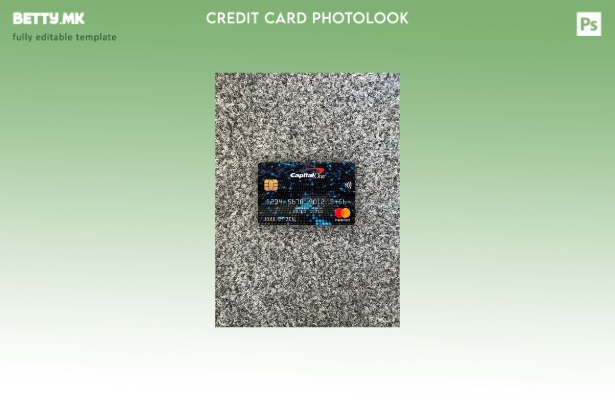 Модерен стил на USA Capital One банка мастеркард photolook пред шаблон